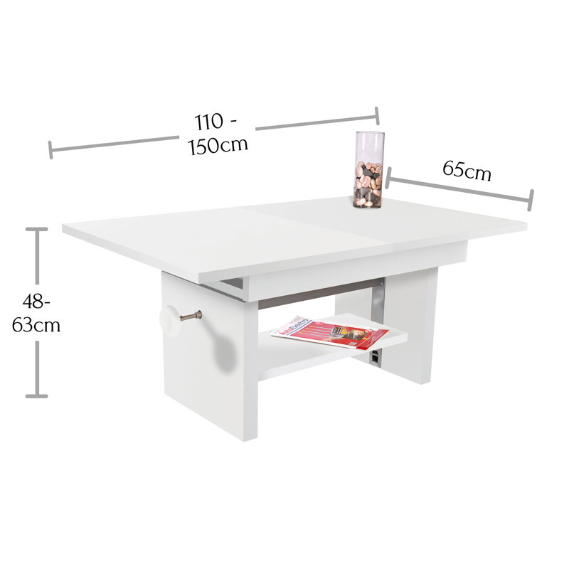 Snediker Lift Top Trestle Coffee Table