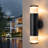 10.4" Led Outdoor Wall Light With Crystal Acrylic Shade (Set of 2)