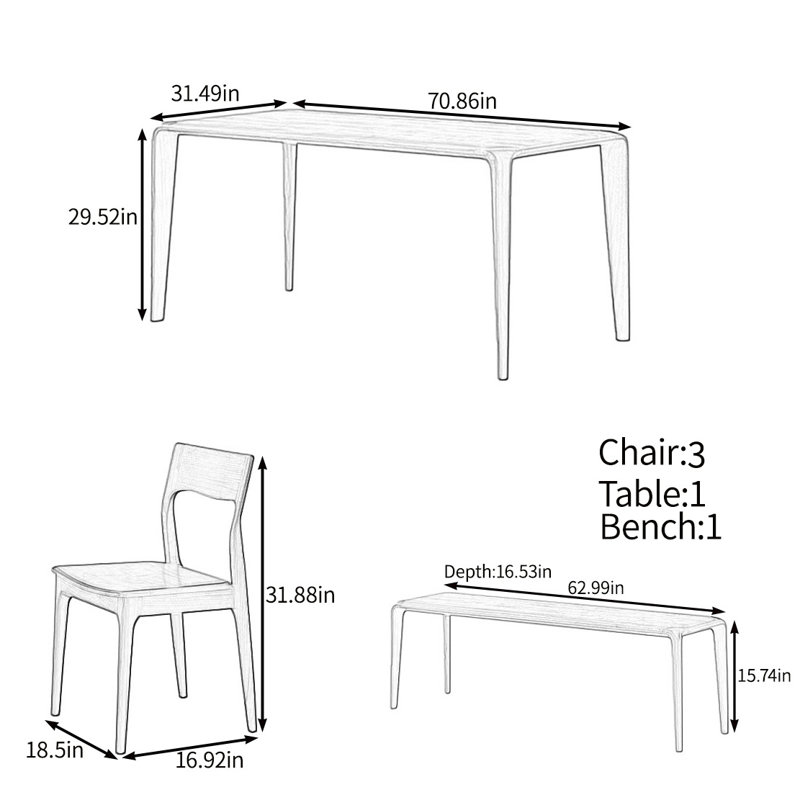 Ensemble de table élégant et pratique