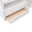 Lit mezzanine double blanc avec bureau, tablettes et tiroirs intégrés - élément de chambre à coucher robuste et élégant-426567976-426567979