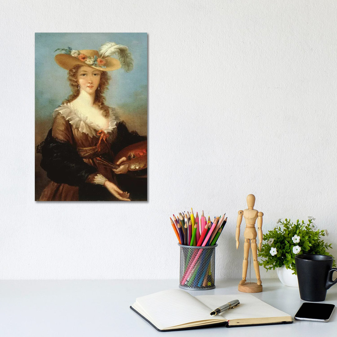 Self Portrait by Elisabeth Louise Vigee Le Brun - Wrapped Canvas Painting
