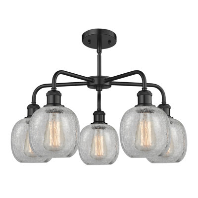 Lustre sphérique à 5 lumières en acier à intensité variable Alve