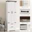 Armoire de rangement 71 po, blanc-2057967049