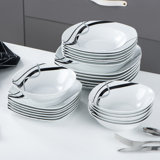 Tomas 18 Piece Porcelain China Dinnerware Set - Service for 6