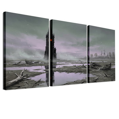 Ensemble de 3 toiles gothiques