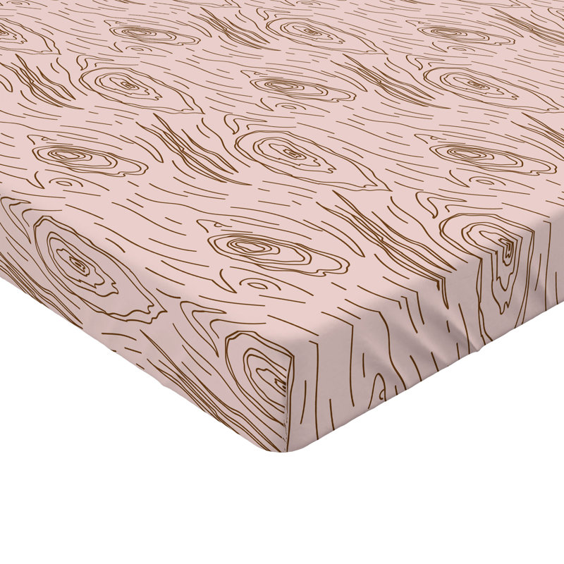 Drap-housse à motif floral Ambesonne, Drap-housse simple TG, Rose, marron foncé / abstrait