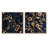 Cobalt Blue Gilded Frames Victorian Pattern - Abstract Botanicals Square Collage Set Of 2-101865371-101865375
