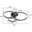 Black Dimmable LED Ceiling Light with Acrylic Rings Design-144259708-144297514