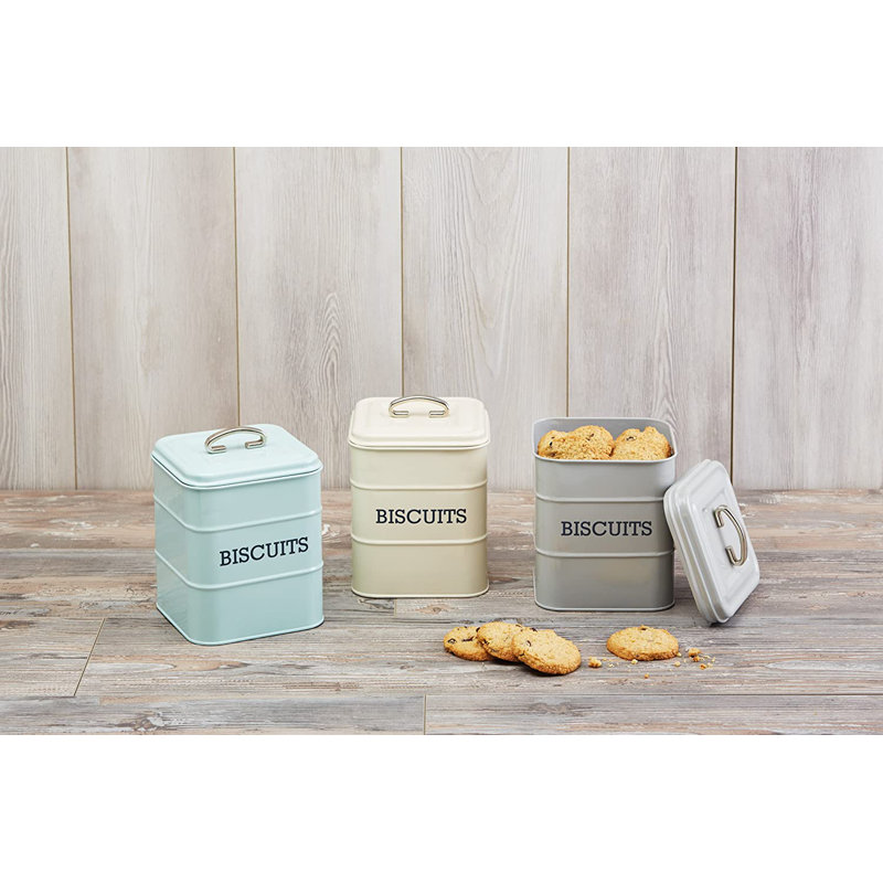 Living Nostalgia Biscuit Storage Tin, Cream