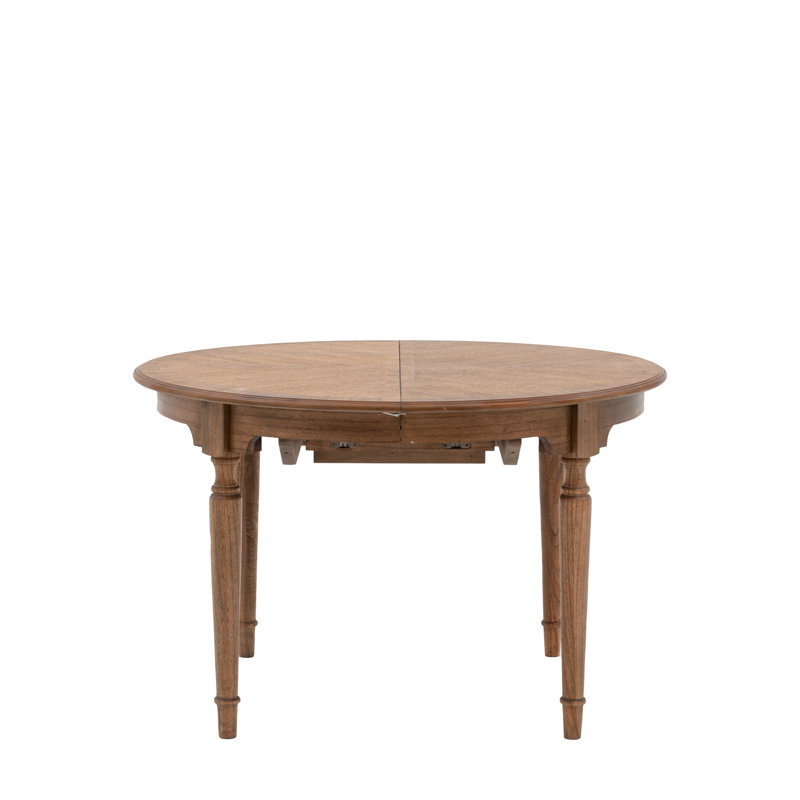 Cesaire Ash Round Dining Table, Dark Brown