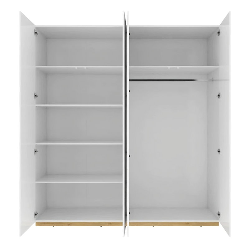 Aghancrossy 4 Door Manufactured Wood Wardrobe