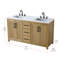 Meuble-lavabo double 60 po-1342035338