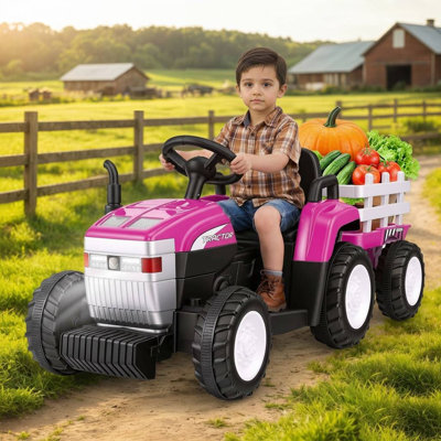 24V 6 Wheel Electric Ride on Motorcycle Car for Kids Ages 3-5 with Sand Shovel