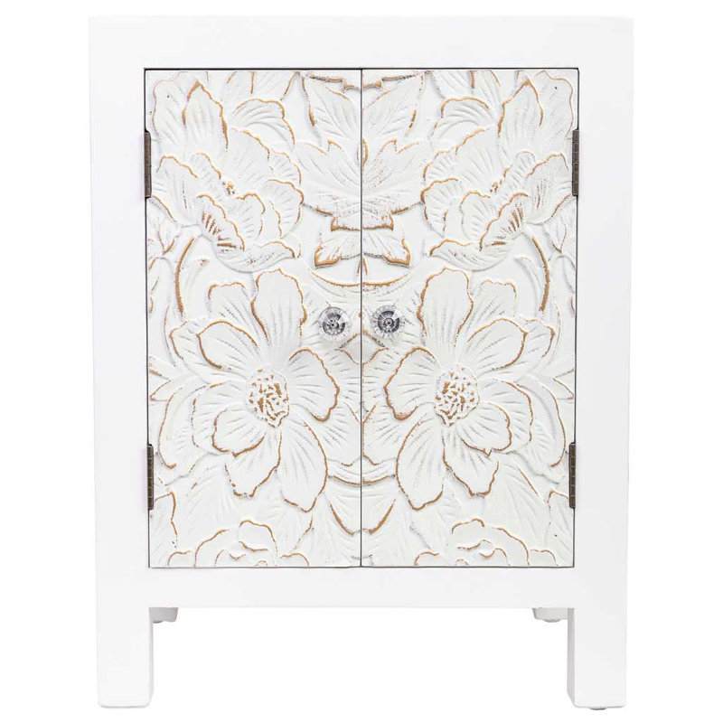 Keya 42cm W Manufactured Wood Bedside Table