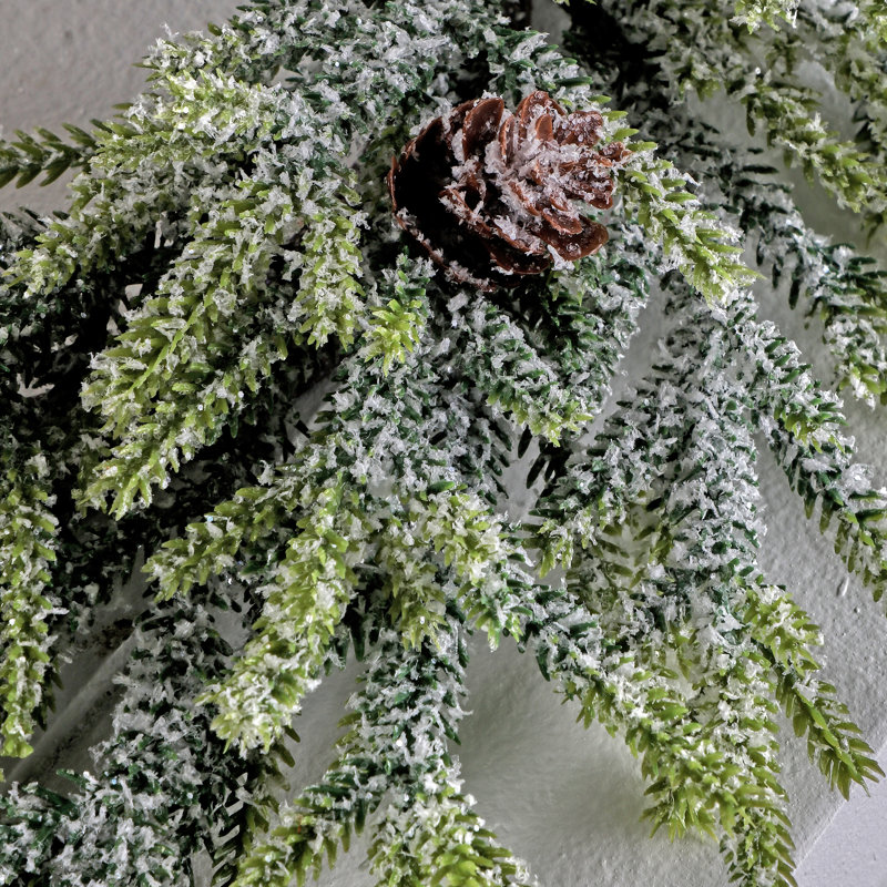 Mini couronne de bougie en mélange de PVC et PE de 13 po Frost