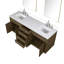 Ensemble de meuble-lavabo double 72 "avec miroir-112730828-112730829