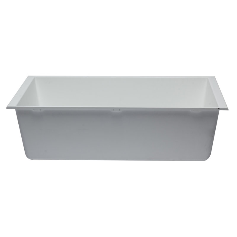 33'' L Single Bowl Granite Kitchen Sink, White