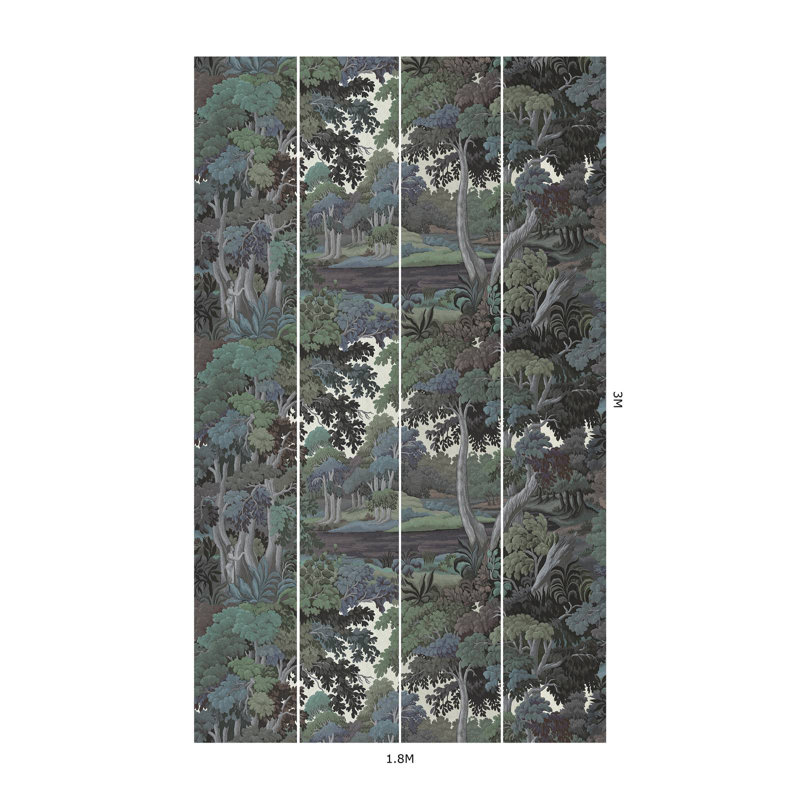 PLANTASIA Wallpaper - Amazonite 9'10" - full height wallpaper