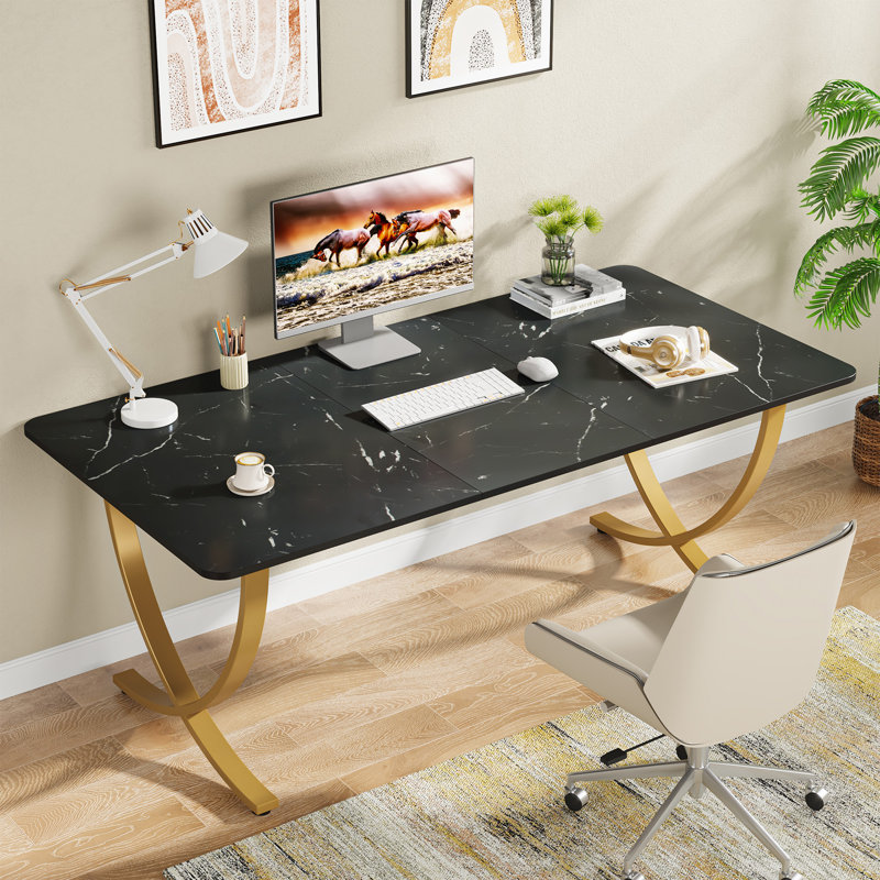 Bureau Izuwa, Texture de pierre noire, Doré
