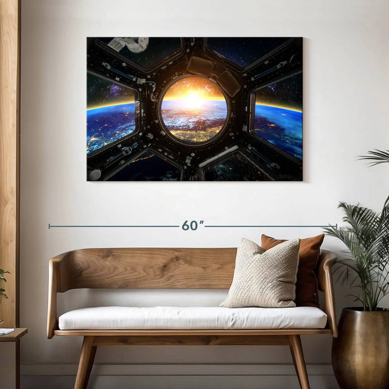 Oberle Space Station Earth View, 30" H x 45" W