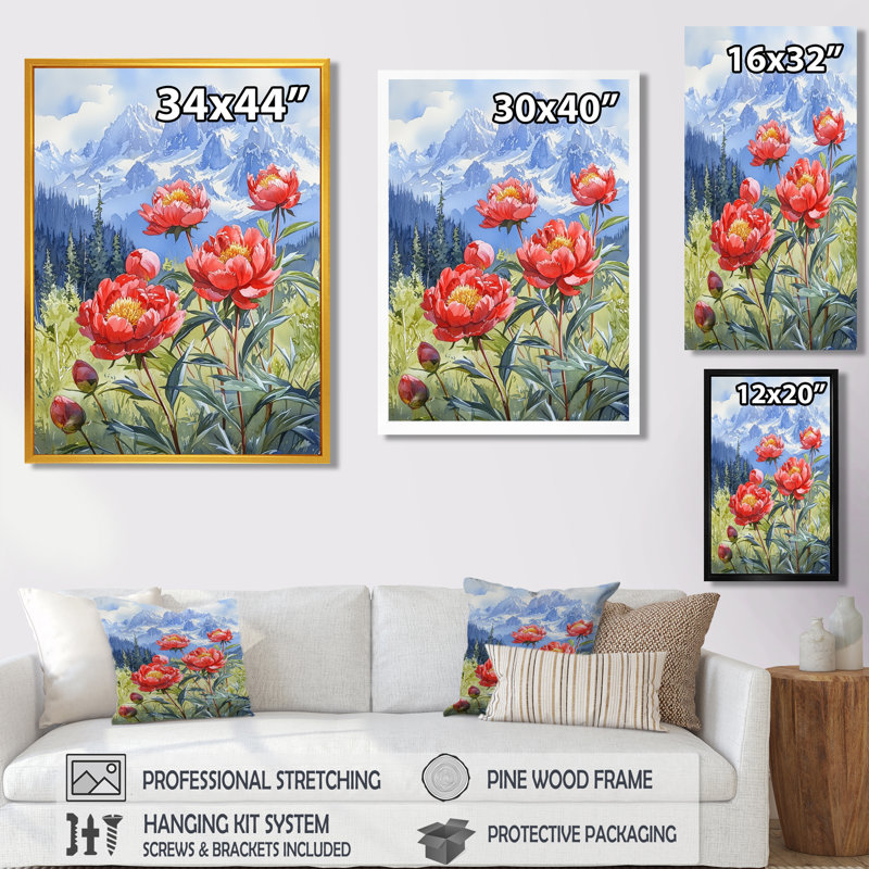 Giovannah - Art mural sur toile à motif floral, Reproduction encadrée d'une seule photo, Argent argent, H 20 po x l 12 po