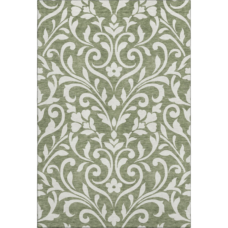 Premium Machine Washable Prisco Fern Rug