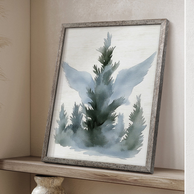 «Christmas Holiday Art CMVII», reproduction d'art encadrée - bois massif XMA171671, H 15 po x l 12 po