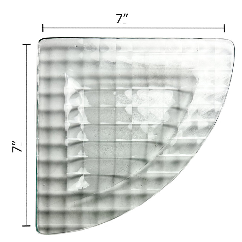 Tablette murale flottante en verre, L 7 po x P 7 po