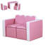 Ensemble de canapé pour enfants 2-en-1 multifonctionnel Ensemble de chaises de table pour tout-petits 2 places Canapé Boîte de rangement souple et robuste-787175157