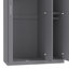 3 Door Manufactured Wood Wardrobe with Mirror-97707790