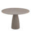 Table de salle à manger en aluminium avec base biseautée de 47,3 po de diamètre-266775477
