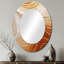 Orange et blanc Winds Serenade - Miroir mural moderne ovale-1622839302