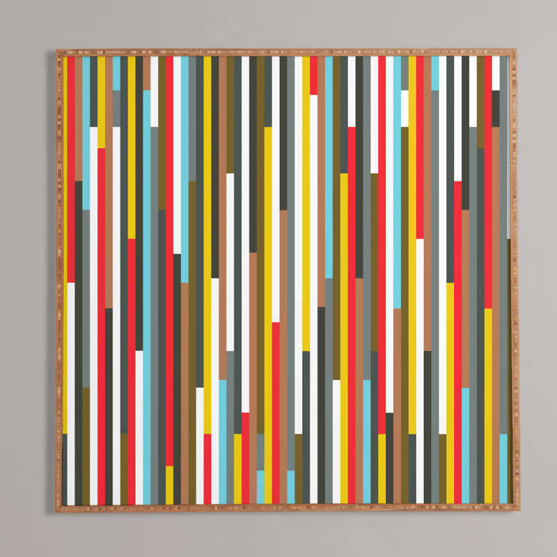 Ses par Fimbis - Reproduction d'art graphique sur bois encadrée, H 12 po x l 12 po x P 1 po