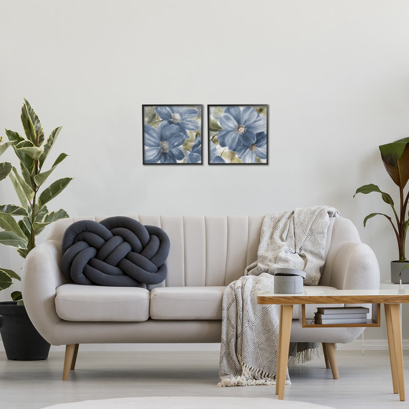 Ensemble de 2 giclées encadrées Floral Walk in Beauty, design par Lanie Loreth, Giclée encadrée noir minuit