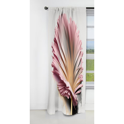 Simonne - Rideau Gerbera - Rideau floral occultant en velours - 1 panneau