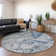 Premium Machine Washable Cerrito AMF519 Blue Rug