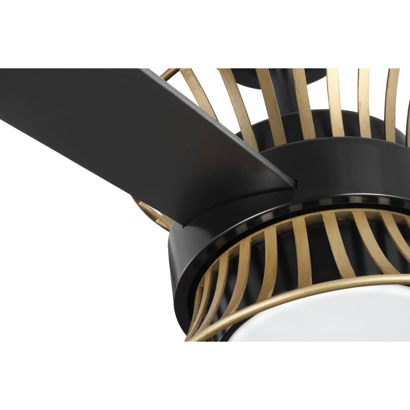 Bisbee 55'' Ceiling Fan with LED Lights, Matte Black