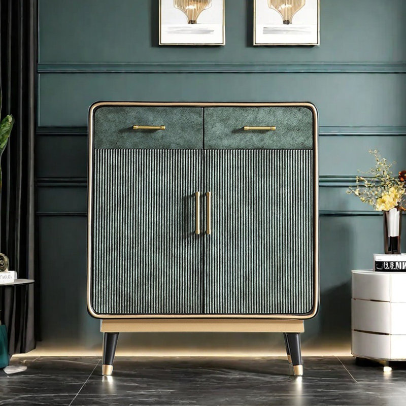 Buffet d'entrée élégant et moderne, H 33,46 po x l 31,5 po x P 15,75 po, Noir