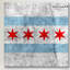 Drapeau de Chicago, carte, impression sur toile-35819404-115402049-115402076