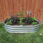 1 Pack 4*2*1Ft Raised Garden Bed Kits, Outdoor Oval Metal Galvanized Ground Planter Garden Boxes For Planting Plants Vegetables-493246891