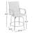 Outdoor Bar Stools Set of 2 w/ Armrests, Bar Height Chairs, Tan-812290504
