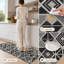 Tapis de cuisine lavables antidérapants à motif géométrique