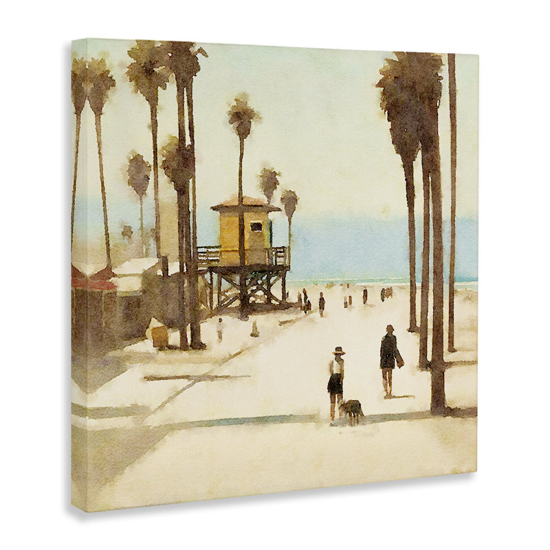 «End Of Road Beach», art mural sur toile par Noah Bay, H 30 po x l 30 po