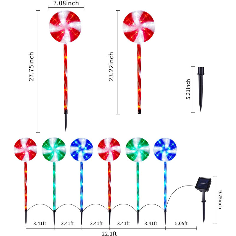 Luminaire de Noël et lumières de sentier, Rouge/vert/bleu