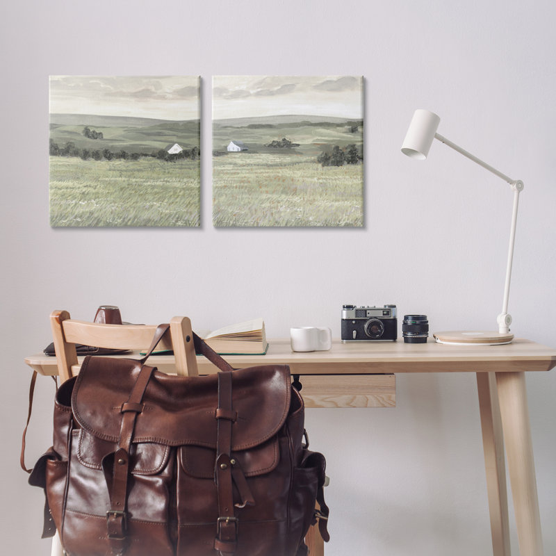 Ensemble d'art mural traditionnel sur toile 2 PC par Victoria Borges, H 17 po x l 17 po