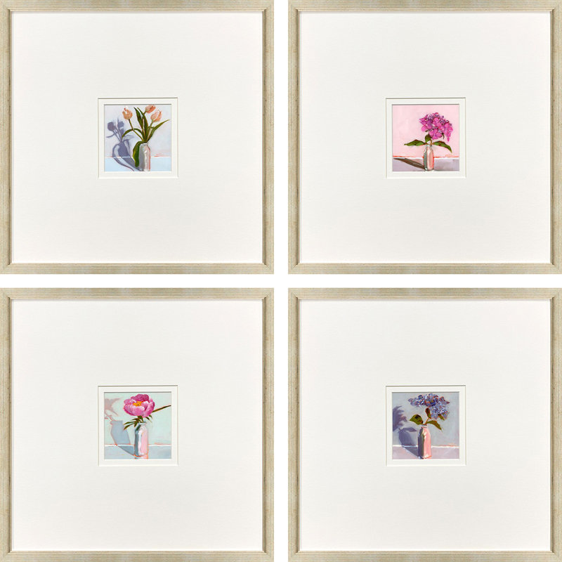 «Milk Bottle Florals», art encadré
