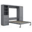 Lit escamotable Murphy avec placard, tiroirs et tablettes-31047286