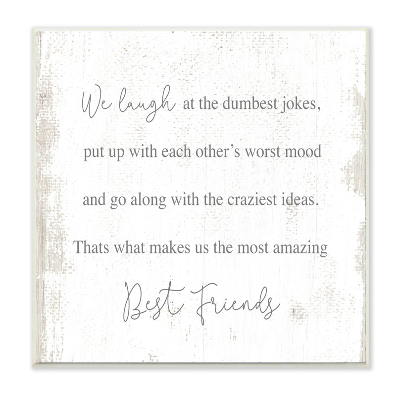 Amazing Best Friends, Plaque murale, H 12 po x l 12 po x P 0,5 po