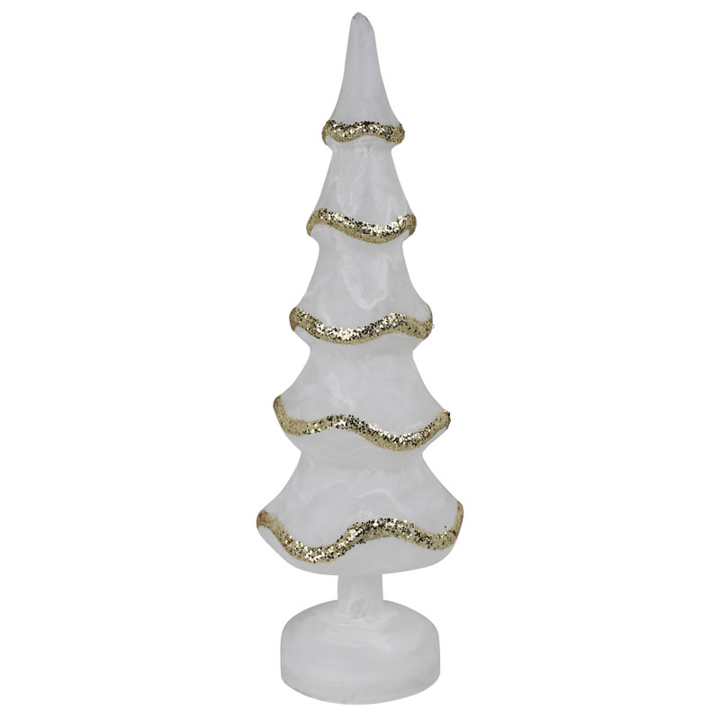 Arbre illuminé, verre - petit, H 14 po x l 4,5 po x P 4,5 po