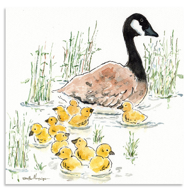 Studio Series - Goose and Babies - Toile tendue avec châssis - Collection Hames